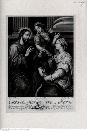 Vorderseite von Landesbildstelle Rheinland [http://creativecommons.org/publicdomain/mark/1.0/] Christus bei Maria und Martha - , bh316315. Foto.