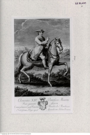 Vorderseite von Landesbildstelle Rheinland [http://creativecommons.org/publicdomain/mark/1.0/] Papst Clemens XIV. - , bh316363. Foto.