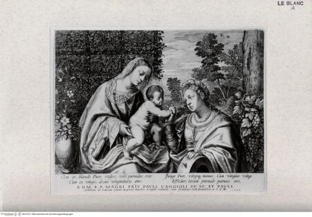 Vorderseite von Landesbildstelle Rheinland [http://creativecommons.org/publicdomain/mark/1.0/] Die Vermählung der hl. Katharina - , bh316371. Foto.