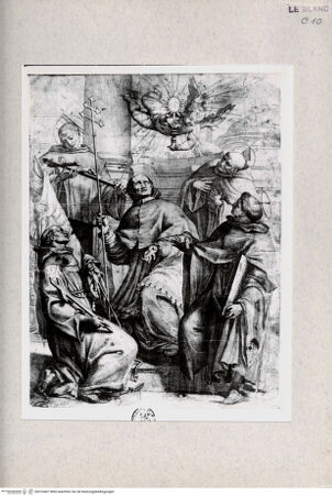 Vorderseite von Landesbildstelle Rheinland [http://creativecommons.org/publicdomain/mark/1.0/] Der heilige Lorenzo Giustiniani und vier Ordensheilige - , bh316407. Foto.