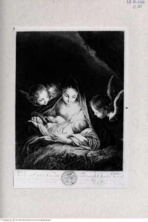 Vorderseite von Landesbildstelle Rheinland [http://creativecommons.org/publicdomain/mark/1.0/] Madonna mit dem neugeborenen Kind - , bh316455. Foto.