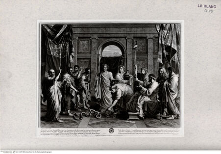 Vorderseite von Landesbildstelle Rheinland [http://creativecommons.org/publicdomain/mark/1.0/] Moses verwandelt Aarons Stab in eine Schlange - , bh316478. Foto.