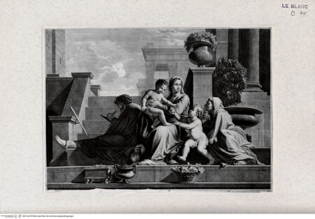 Vorderseite von Landesbildstelle Rheinland [http://creativecommons.org/publicdomain/mark/1.0/] Die Heilige Familie auf der Treppe - , bh316479. Foto.