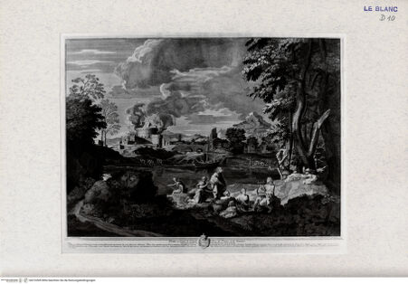 Vorderseite von Landesbildstelle Rheinland [http://creativecommons.org/publicdomain/mark/1.0/] Landschaft mit Orpheus und Eurydike - , bh316509. Foto.