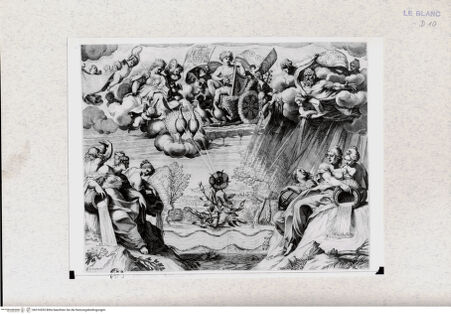 Vorderseite von Landesbildstelle Rheinland [http://creativecommons.org/publicdomain/mark/1.0/] Jupiter und Juno in den Wolken; unten Najaden um den Rosenstock - , bh316555. Foto.