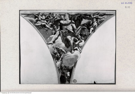 Vorderseite von Landesbildstelle Rheinland [http://creativecommons.org/publicdomain/mark/1.0/] Nachstiche nach den Fresken in SS. Apostoli, NeapelDer Evangelist Markus - , bh316556. Foto.