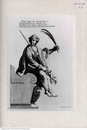 Vorderseite von Landesbildstelle Rheinland [http://creativecommons.org/publicdomain/mark/1.0/] Die TugendenTafel 13: Iustitia - , bh316564. Foto.