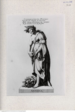 Vorderseite von Landesbildstelle Rheinland [http://creativecommons.org/publicdomain/mark/1.0/] Die TugendenTafel (10): Annona - , bh316570. Foto.