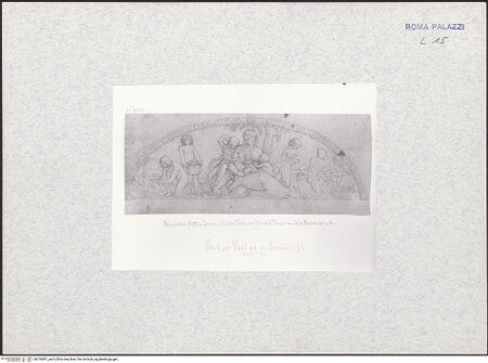 Vorderseite von Städelsches Kunstinstitut und Städtische Galerie? [https://www.deutsche-digitale-bibliothek.de/content/lizenzen/rv-ez/] Die sieben fetten Jahre (Lunette), zweiter Entwurf - , bh316891_recto. Foto.