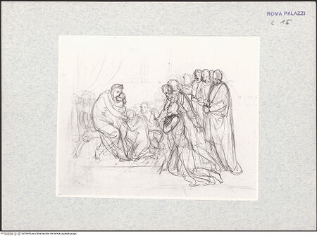 Vorderseite von Staatliche Museen zu Berlin - Preußischer Kulturbesitz [https://www.deutsche-digitale-bibliothek.de/content/lizenzen/rv-ez/] Joseph gibt sich seinen Brüdern zu erkennen - , bh316903_recto. Foto.