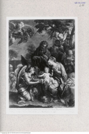 Vorderseite von Landesbildstelle Rheinland [http://creativecommons.org/publicdomain/mark/1.0/] Heilige Familie von Engeln bedient - , bh317584. Foto.