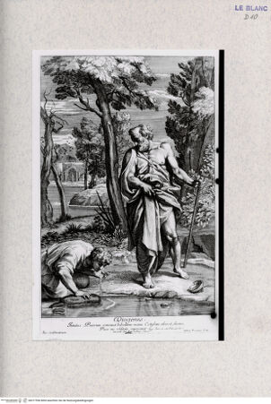 Vorderseite von Landesbildstelle Rheinland [http://creativecommons.org/publicdomain/mark/1.0/] Diogenes sieht den Jungen aus der Hand Wasser trinken und wirft seine Schale fort - , bh317596. Foto.