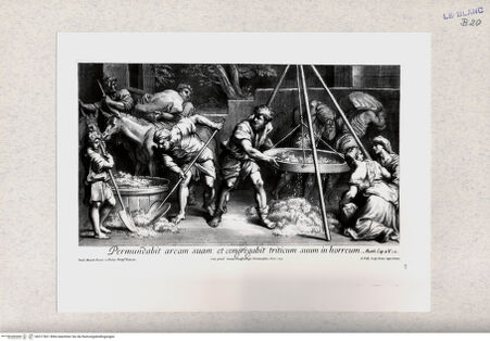 Vorderseite von  [http://creativecommons.org/publicdomain/mark/1.0/] Das Sieben des Getreides - , bh317601. Foto.