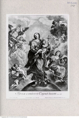 Vorderseite von Landesbildstelle Rheinland [http://creativecommons.org/publicdomain/mark/1.0/] Madonna auf der Weltkugel - , bh317608. Foto.