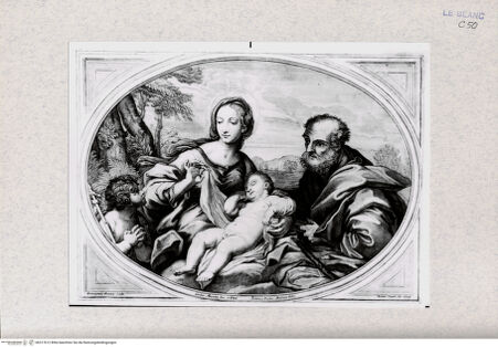 Vorderseite von Landesbildstelle Rheinland [http://creativecommons.org/publicdomain/mark/1.0/] Heilige Familie mit dem Johannesknaben - , bh317612. Foto.