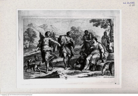 Vorderseite von  [http://creativecommons.org/publicdomain/mark/1.0/] Tobias mit dem Engel - , bh317629. Foto.