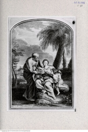 Vorderseite von Landesbildstelle Rheinland [http://creativecommons.org/publicdomain/mark/1.0/] Heilige Familie; Joseph reicht dem Kind Blumen - , bh317664. Foto.