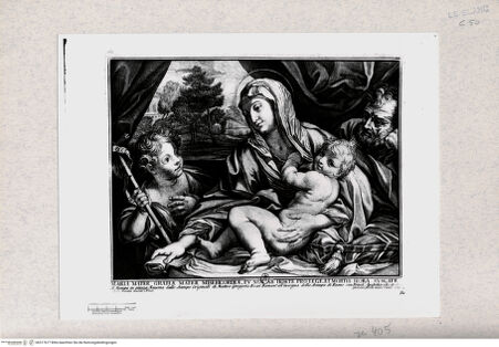 Vorderseite von  [http://creativecommons.org/publicdomain/mark/1.0/] Die Heilige Familie mit dem Johannesknaben - , bh317677. Foto.