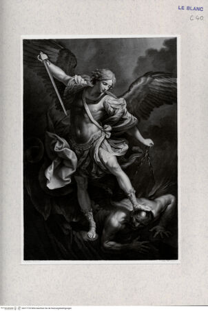 Vorderseite von Landesbildstelle Rheinland [http://creativecommons.org/publicdomain/mark/1.0/] Der Erzengel Michael besiegt den Satan - , bh317725. Foto.