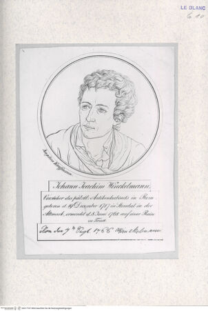 Vorderseite von Landesbildstelle Rheinland [http://creativecommons.org/publicdomain/mark/1.0/] Bildnis Johann J. Winckelmann - , bh317767. Foto.