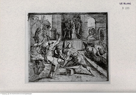 Vorderseite von Landesbildstelle Rheinland [http://creativecommons.org/publicdomain/mark/1.0/] Serie der biblischen Geschichten nach den Fresken der Loggien des VatikansDer Bau des Salomonischen Tempels - Bl. 47 - , bh317834. Foto.