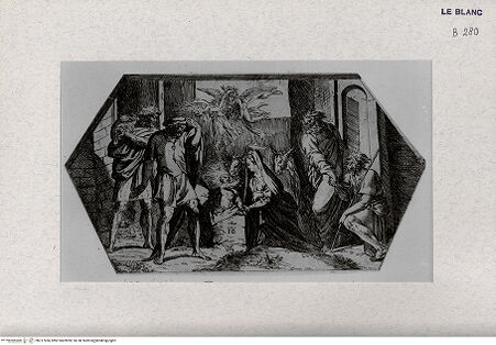 Vorderseite von Landesbildstelle Rheinland [http://creativecommons.org/publicdomain/mark/1.0/] Serie der biblischen Geschichten nach den Fresken der Loggien des VatikansAnbetung der Hirten - Bl. 49 - , bh317836. Foto.