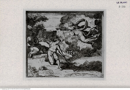 Vorderseite von Landesbildstelle Rheinland [http://creativecommons.org/publicdomain/mark/1.0/] Serie der biblischen Geschichten nach den Fresken der Loggien des VatikansGott erscheint dem Isaak - B. 17 - , bh317846. Foto.