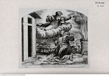 Vorderseite von Landesbildstelle Rheinland [http://creativecommons.org/publicdomain/mark/1.0/] Stichserie nach den Fresken der Loggien des VatikanDie Verheißung Gottes an Abraham - Bl. 14 - , bh317858. Foto.