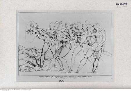 Vorderseite von Landesbildstelle Rheinland [http://creativecommons.org/publicdomain/mark/1.0/] Studie zur Landung der Sarazenen in Ostia - , bh317868. Foto.