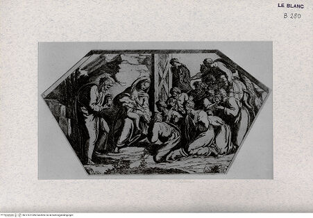 Vorderseite von Landesbildstelle Rheinland [http://creativecommons.org/publicdomain/mark/1.0/] Serie der biblischen Geschichten nach den Fresken der Loggien des VatikansAnbetung der Könige - Bl. 50 - , bh317872. Foto.