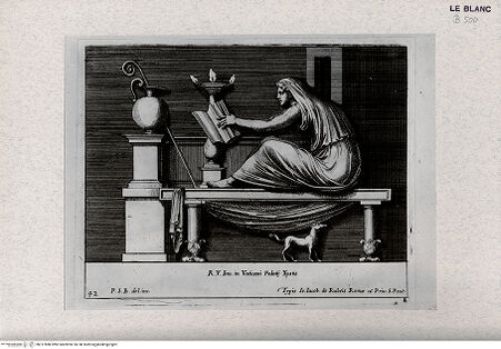 Vorderseite von Landesbildstelle Rheinland [http://creativecommons.org/publicdomain/mark/1.0/] "Parerga atqua ornamenta in Vaticani Palatij Xystis"; Stichfolge nach den Stuckarbeiten in den Loggien des VatikanBlatt 42 - , bh317888. Foto.