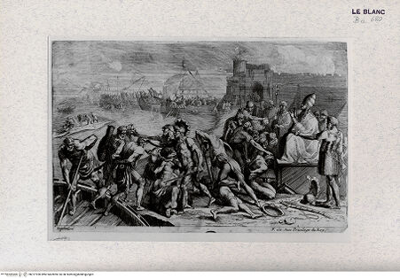 Vorderseite von Landesbildstelle Rheinland [http://creativecommons.org/publicdomain/mark/1.0/] Die Landung der Sarazenen zu Ostia - , bh317928. Foto.