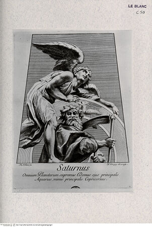 Vorderseite von Landesbildstelle Rheinland [http://creativecommons.org/publicdomain/mark/1.0/] Stichserie nach den Fresken der Chigi-Kapelle in Santa Maria del PopoloSaturn - Bl. 2 - , bh317942. Foto.