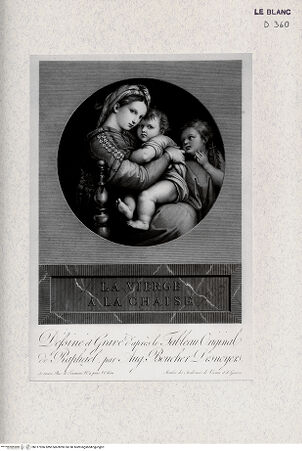 Vorderseite von Landesbildstelle Rheinland [http://creativecommons.org/publicdomain/mark/1.0/] Madonna della Seggiola - , bh317956. Foto.