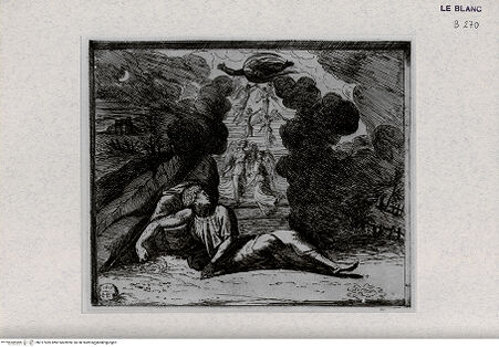 Vorderseite von Landesbildstelle Rheinland [http://creativecommons.org/publicdomain/mark/1.0/] Serie der biblischen Geschichten nach den Fresken der Loggien des VatikansDer Traum Jakobs von der Himmelsleiter - B. 21 - , bh317969. Foto.