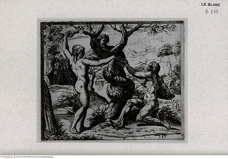 Vorderseite von Landesbildstelle Rheinland [http://creativecommons.org/publicdomain/mark/1.0/] Serie der biblischen Geschichten nach den Fresken der Loggien des VatikansDie Erbsünde - B. 6 - , bh317975. Foto.