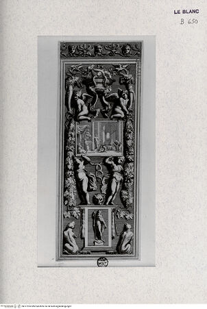 Vorderseite von Landesbildstelle Rheinland [http://creativecommons.org/publicdomain/mark/1.0/] "Divers Ornemens de Raphael peints aux ambrazures des fenestres du Vatican" (Stanzen)Blatt 5 (nahe Übereinstimmung mit der Stanza di Eliodoro) - , bh317993. Foto.