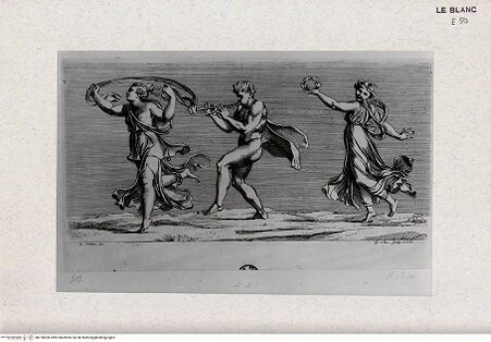 Vorderseite von Landesbildstelle Rheinland [http://creativecommons.org/publicdomain/mark/1.0/] Tanzende Bacchantinnen und Faun - , bh318000. Foto.