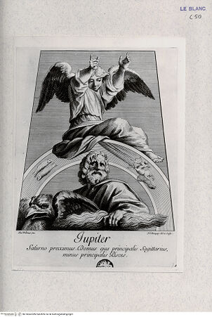 Vorderseite von Landesbildstelle Rheinland [http://creativecommons.org/publicdomain/mark/1.0/] Stichserie nach den Fresken der Chigi-Kapelle in Santa Maria del PopoloJupiter - Bl. 3 - , bh318043. Foto.