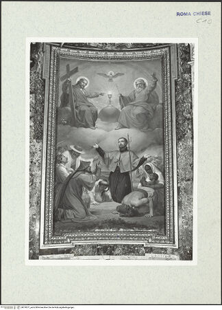 Vorderseite von ICCD [https://www.deutsche-digitale-bibliothek.de/content/lizenzen/rv-ez/] Szene aus der Vita des heiligen Franz Xaver: Dem Heiligen erscheint die Trinität - , bh318371_recto. Foto.