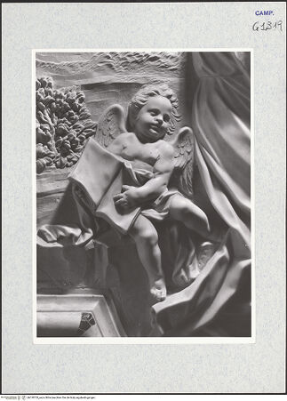 Vorderseite von ICCD [https://www.deutsche-digitale-bibliothek.de/content/lizenzen/rv-ez/] Szenen aus dem Leben des heiligen GaetanoDem heiligen Kajetan erscheint das Jesuskind - Detail: Engel, bh318733_recto. Foto.