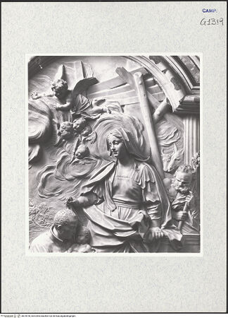 Vorderseite von ICCD [https://www.deutsche-digitale-bibliothek.de/content/lizenzen/rv-ez/] Szenen aus dem Leben des heiligen GaetanoDem heiligen Kajetan erscheint das Jesuskind - Detail: Maria, bh318736_recto. Foto.