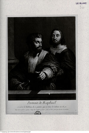 Vorderseite von Landesbildstelle Rheinland [http://creativecommons.org/publicdomain/mark/1.0/] Selbstbildnis Raffaels mit einer zweiten Person (sein Fechtmeister?) - , bh319893. Foto.