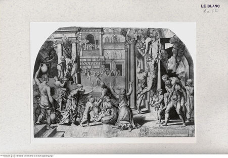 Vorderseite von Landesbildstelle Rheinland [http://creativecommons.org/publicdomain/mark/1.0/] Der Borgobrand (nach dem Fresko in der Stanza dell'Incendio) - , bh319908. Foto.