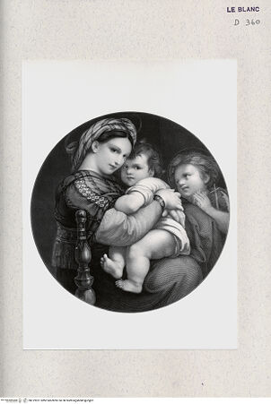 Vorderseite von Landesbildstelle Rheinland [http://creativecommons.org/publicdomain/mark/1.0/] Die Madonna della Sedia - , bh319921. Foto.