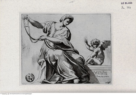 Vorderseite von Landesbildstelle Rheinland [http://creativecommons.org/publicdomain/mark/1.0/] Die Enthaltsamkeit (Lünettenfigur der Stanza della Segnatura) - , bh319954. Foto.