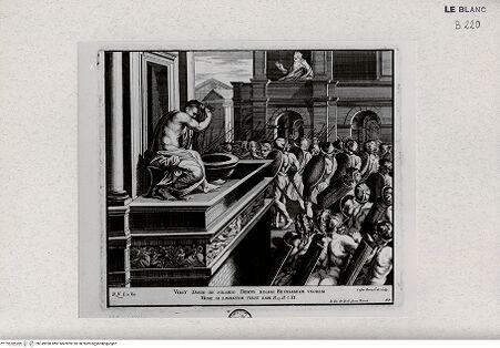 Vorderseite von Landesbildstelle Rheinland [http://creativecommons.org/publicdomain/mark/1.0/] "Imagines Veteris ac Novi Testamenti", Serie der biblischen Geschichten nach der "Bibel Rafaels"Bathseba im Bade - Bl. 44 - , bh319958. Foto.