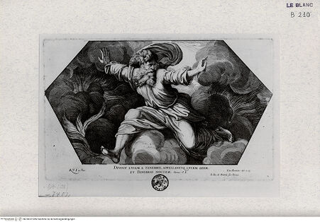 Vorderseite von Landesbildstelle Rheinland [http://creativecommons.org/publicdomain/mark/1.0/] "Imagines Veteris ac Novi Testamenti", Serie der biblischen Geschichten nach der "Bibel Rafaels"Erschaffung des Lichtes - Bl. 2 - , bh320022. Foto.