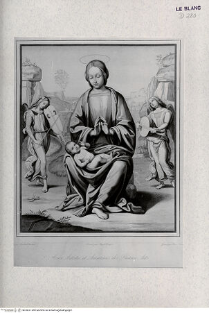 Vorderseite von Landesbildstelle Rheinland [http://creativecommons.org/publicdomain/mark/1.0/] Madonna mit dem Kind und musizierenden Engeln - , bh320051. Foto.