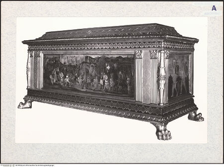 Vorderseite von National Gallery London [https://www.deutsche-digitale-bibliothek.de/content/lizenzen/rv-ez/] Cassone with the story of the schoolmaster of Falerii - , bh320964_recto. Foto.